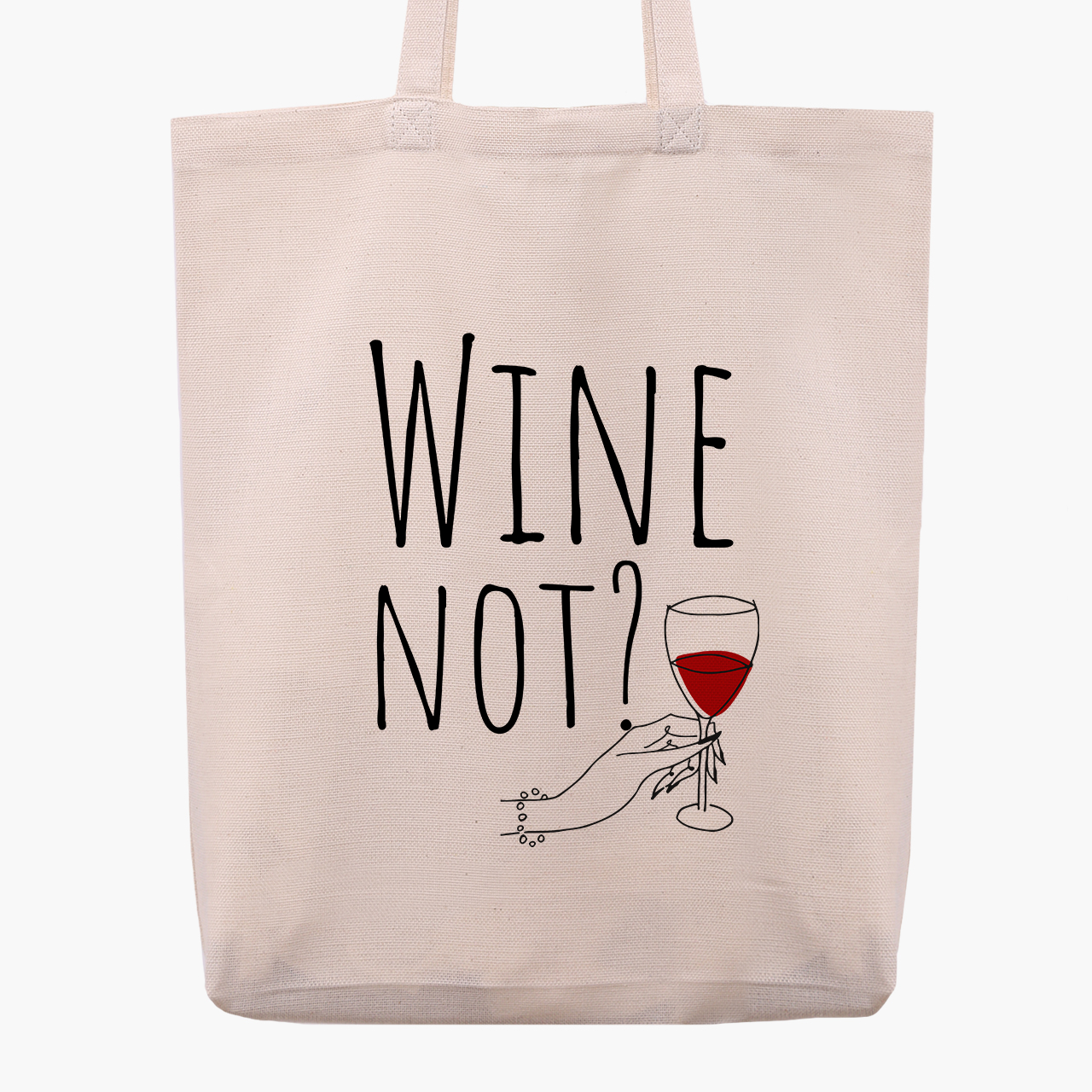 

Эко сумка шоппер Вино (Wine not) (9227-2615) 41x35x8.5 см Бежевый