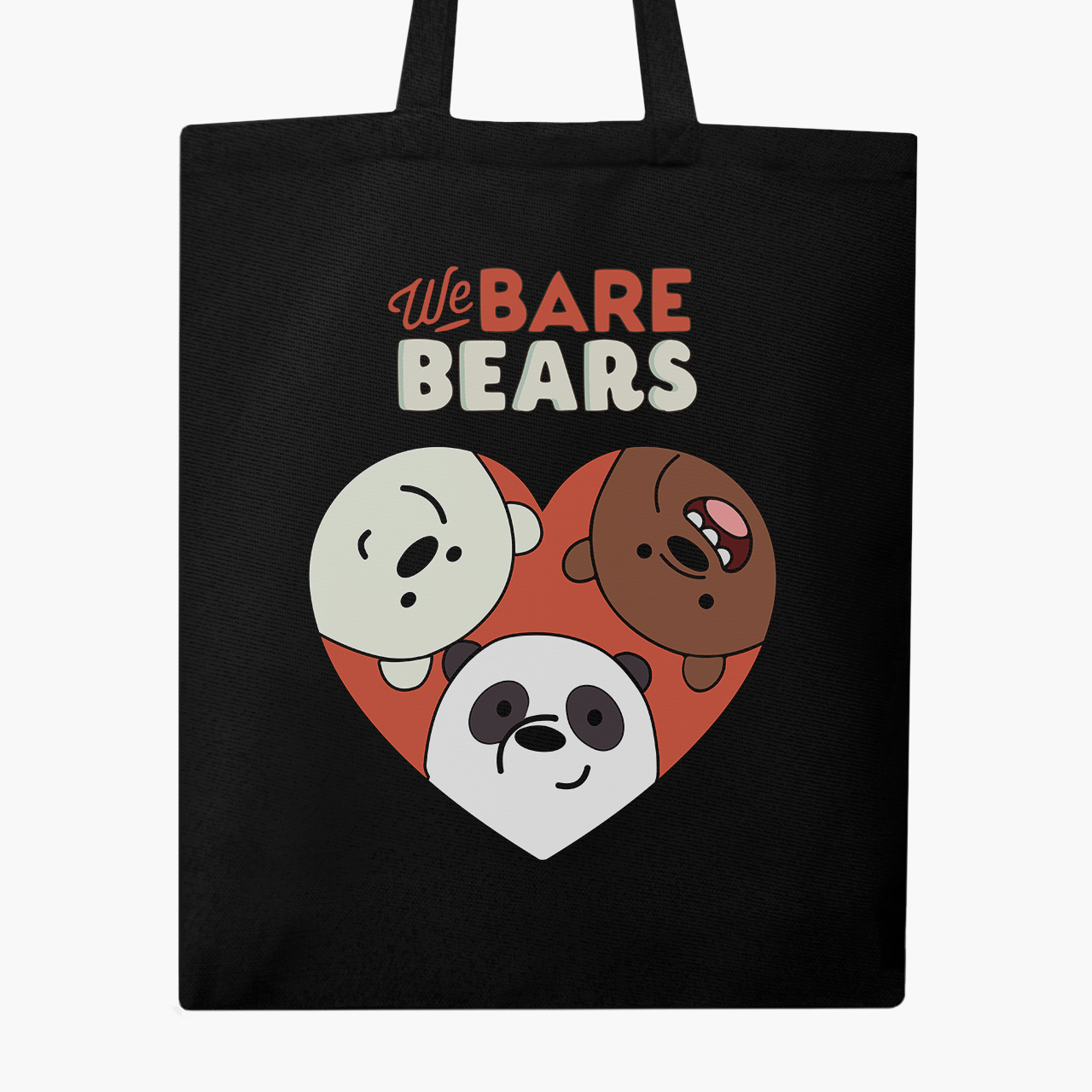

Эко сумка шоппер Вся правда о медведях (We Bare Bears) (9227-2669) 41x35 см Черный