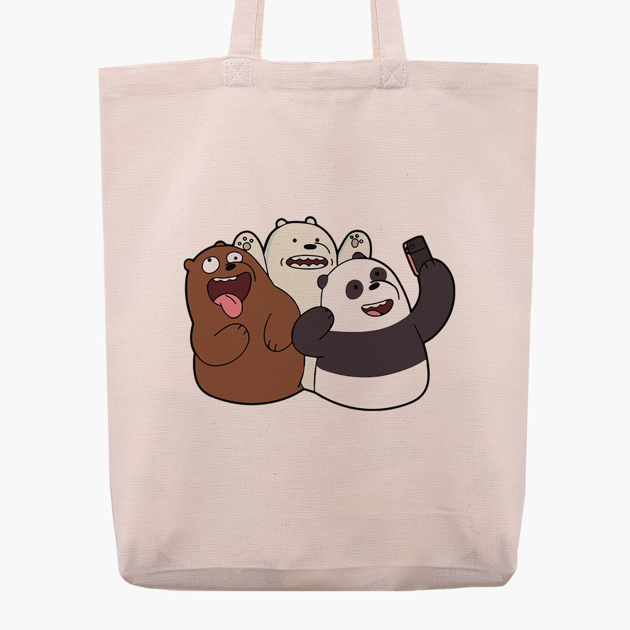 

Эко сумка шоппер Вся правда о медведях (We Bare Bears) (9227-2665) 41x35x8.5 см Бежевый