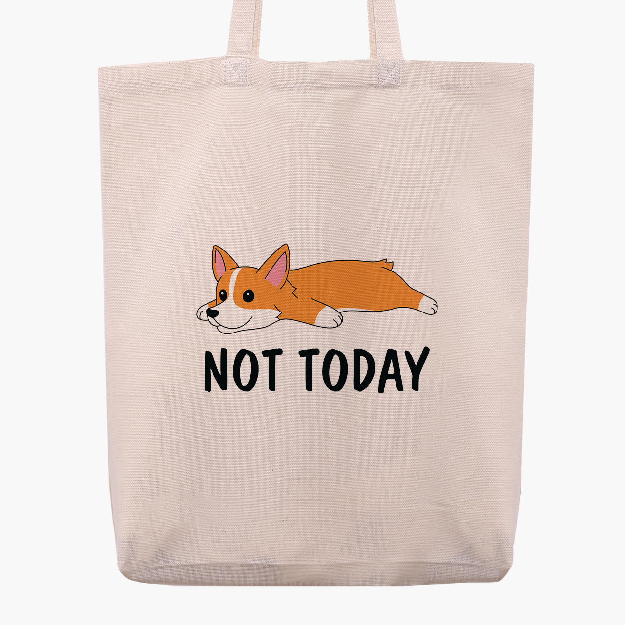 

Эко сумка шоппер Не сегодня (Not Today) (9227-2019) 41x35x8.5 см Бежевый