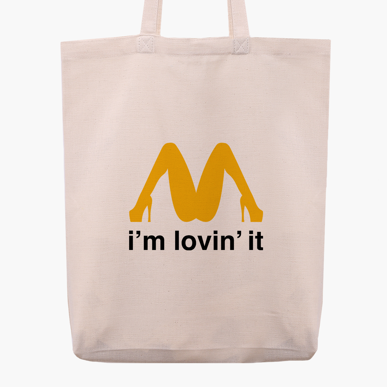 

Эко сумка шоппер Вот что я люблю («I'm Lovin' It») (9227-2013) 41x35x8.5 см Бежевый