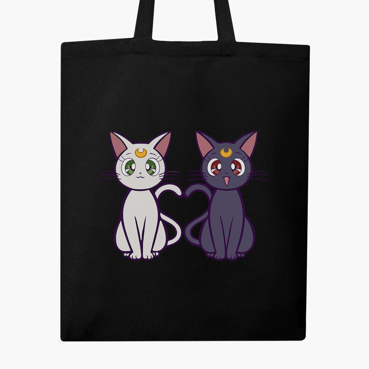 

Эко сумка шоппер anime Sailor Moon Cats (9227-2849) 41x35 см Черный