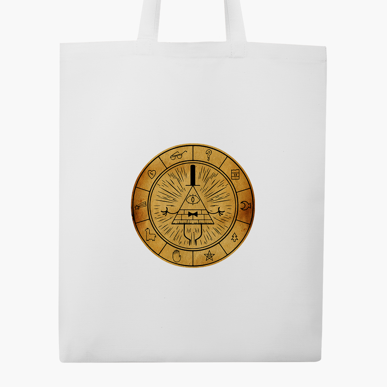 

Эко сумка шоппер Гравити Фолз Билл Шифр (Gravity Falls Bill Cipher) (9227-2627) 41x35 см Белый