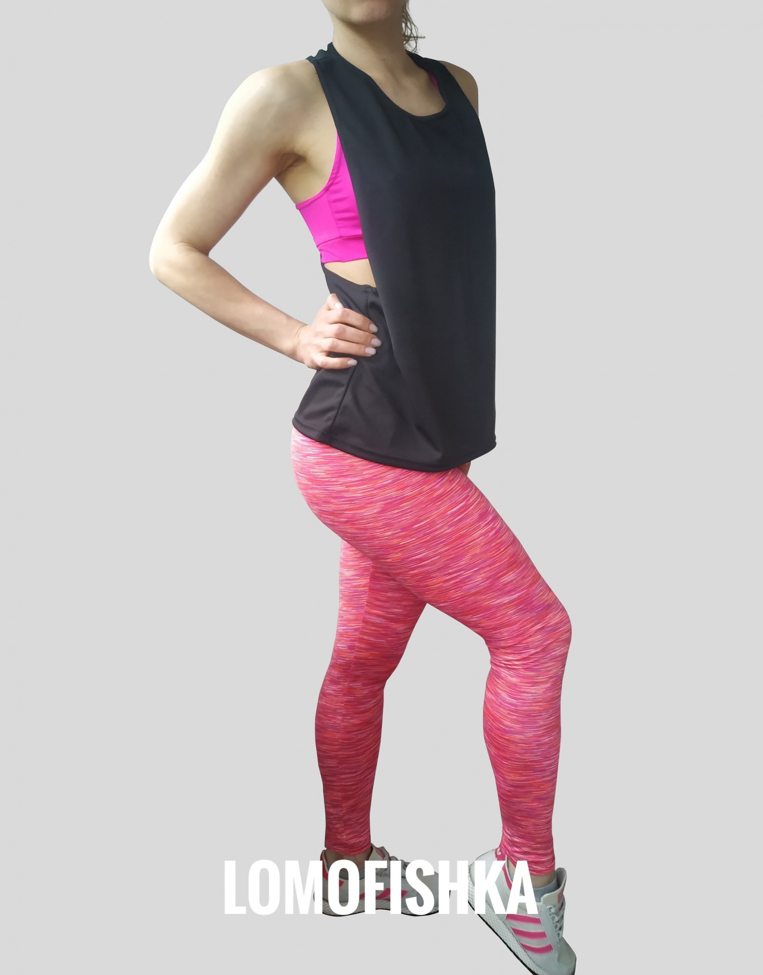 

Комплект для фитнеса (лосины+топ+майка) PRINTFIT 02ФЛ35М37 46 "Фламинго"