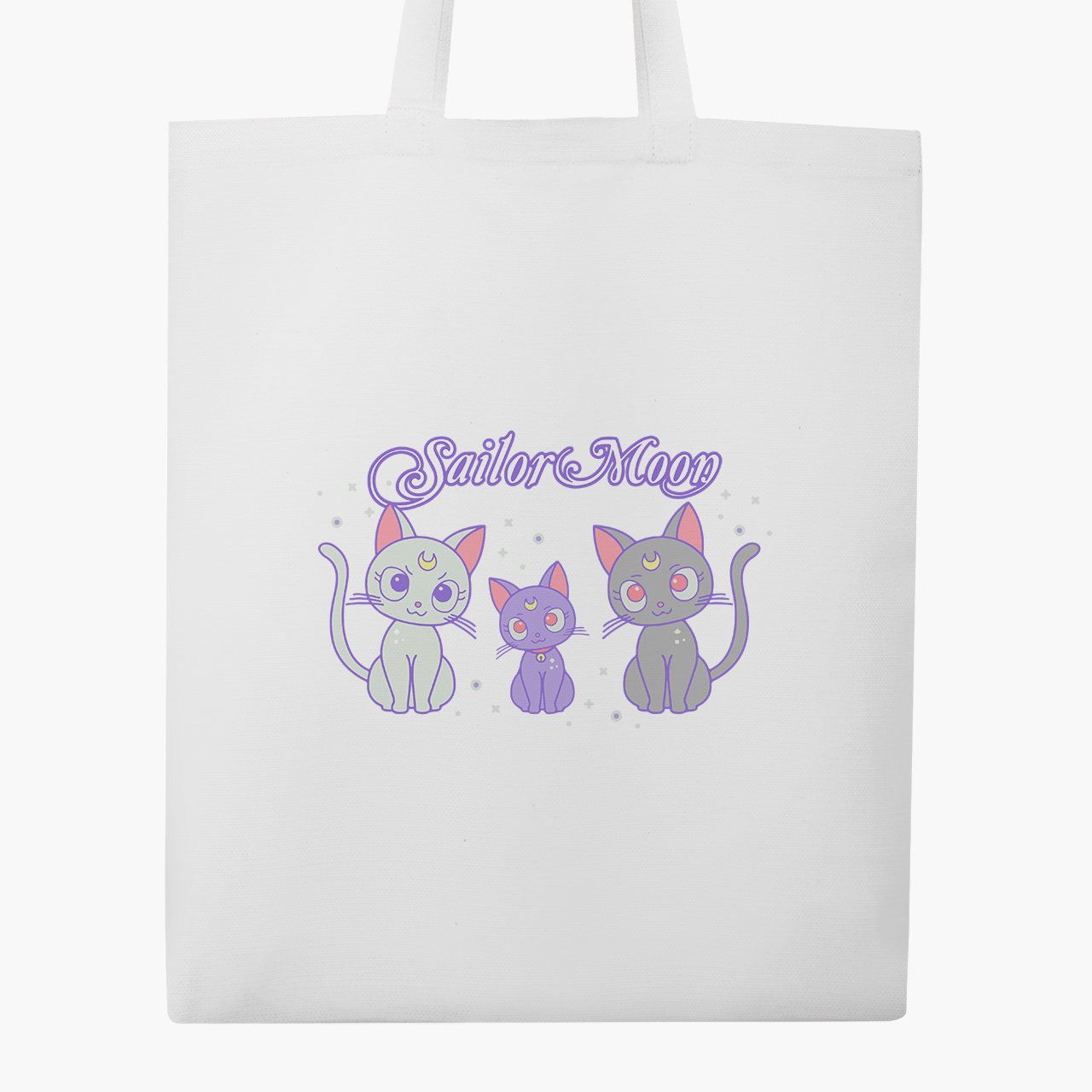 

Эко сумка шоппер Сейлор Мун Луна Кошки (Sailor Moon anime Cats) (9227-2920) 41x35 см Белый
