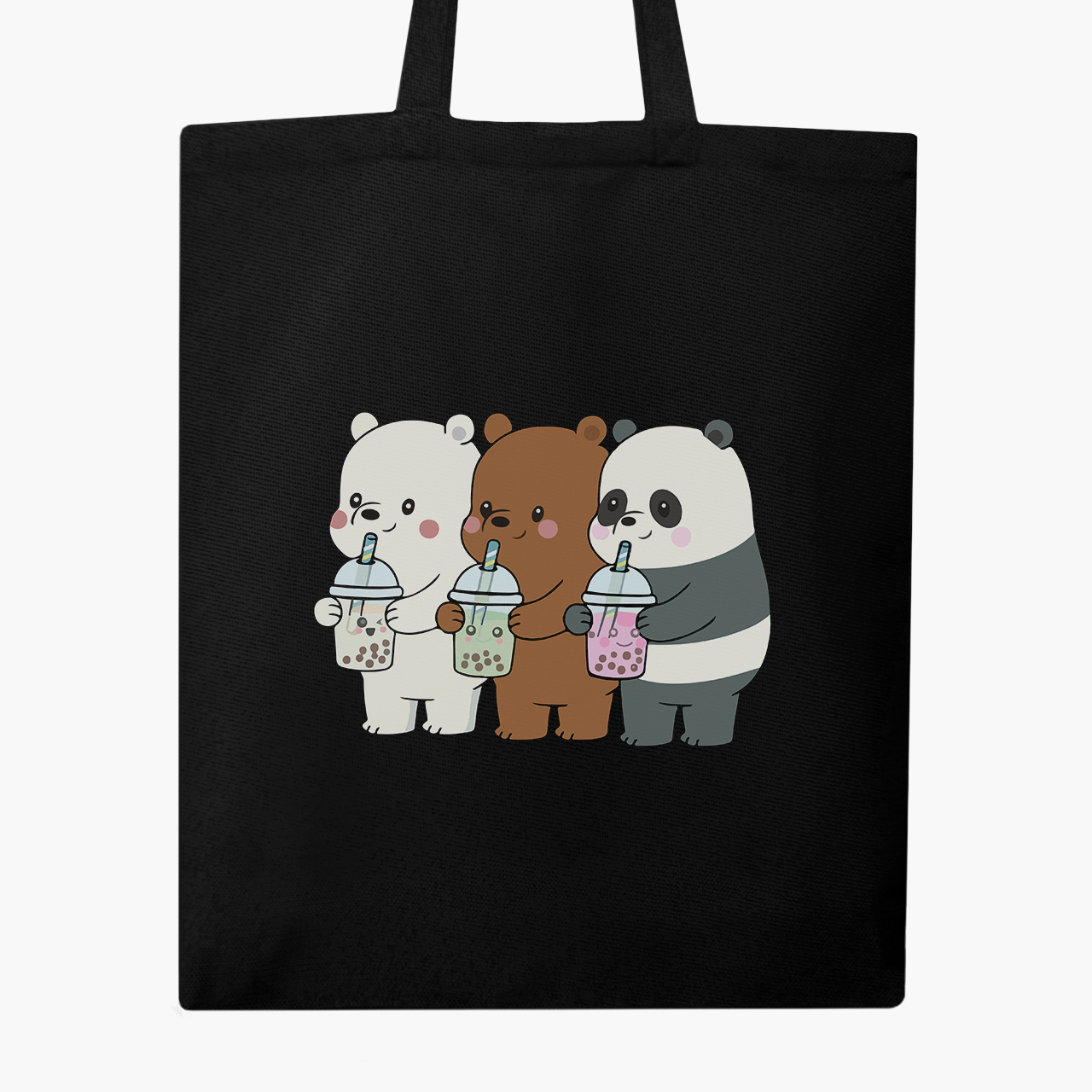 

Эко сумка шоппер Вся правда о медведях (We Bare Bears) (9227-2896) 41x35 см Черный