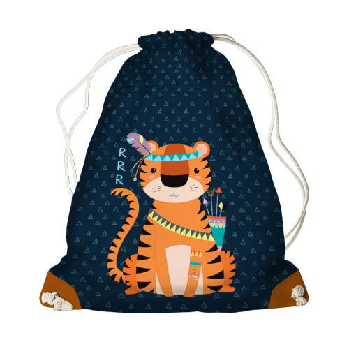 

Рюкзак-мешок MINI Тигр-индеец Presentville 26х36 см 000173014