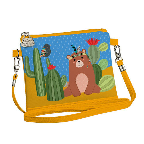 

Сумка для девочки Little fairy Мишка индеец в кактусах Presentville 18х14 см 000176594