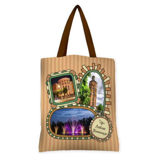 

Сумка женская тканевая Original Люблю Вінницю Presentville 40x45 см 000173341