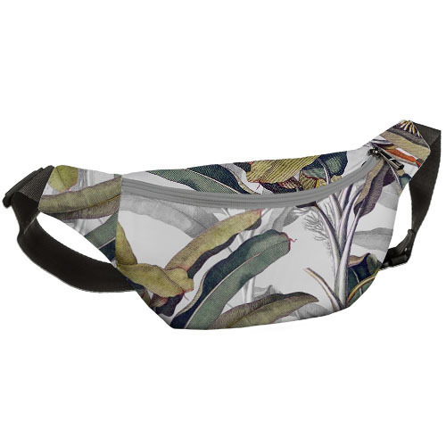 

Сумка бананка BUMBAG Длинные тропические листья Presentville 27х16 см 000174053