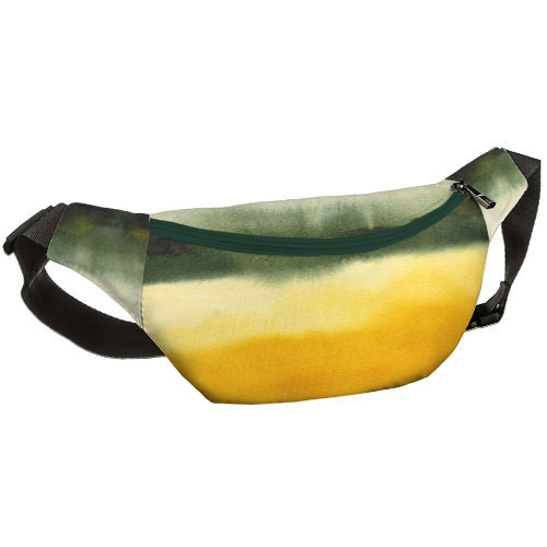 

Сумка бананка BUMBAG Зелено-желтые разводы Presentville 27х16 см 000174039