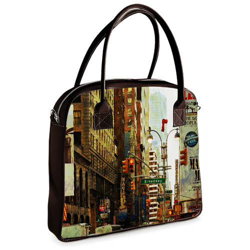 

Сумка с принтом Oxford New York street Presentville 32х30х9 см 000169763
