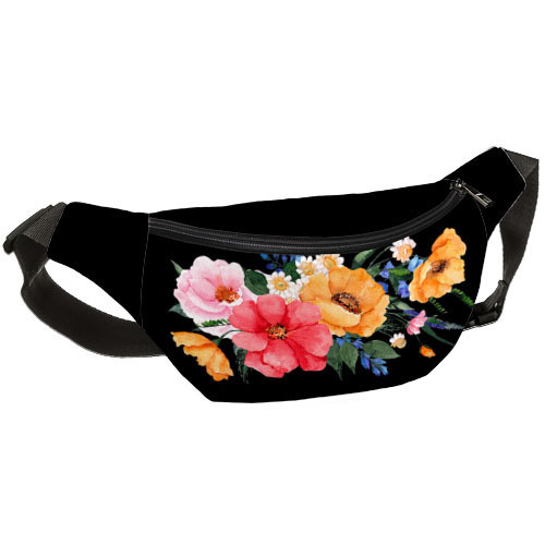 

Сумка бананка BUMBAG Яркие разноцветные цветы Presentville 27х16 см 000174105