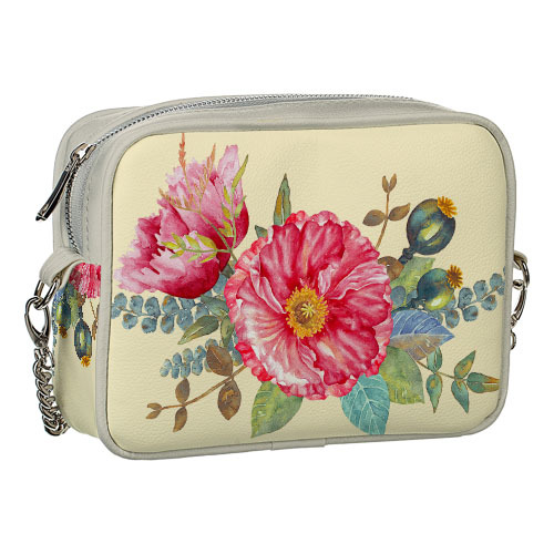 

Сумка на цепочке Cherie Delicate red flowers Presentville 21х17х7 см 000170279