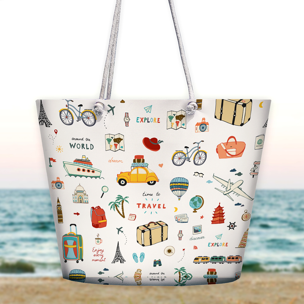 

Пляжная сумка Malibu Time to travel Presentville 50х36х15 см 000171027