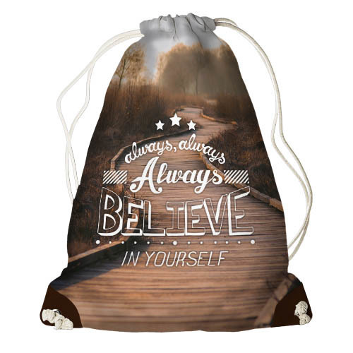 

Рюкзак-мешок Always believe Presentville 33х45 см 000171939