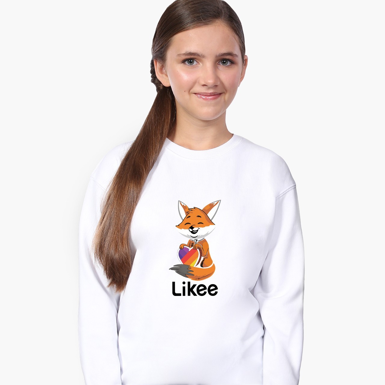 

Свитшот для девочек Лайк Кот (Likee Cat) (9509-1040) 122-128 см Белый
