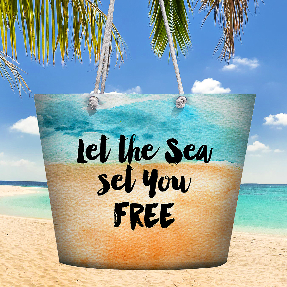 

Пляжная сумка Malibu Let the sea set you free Presentville 50х36х15 см 000171051