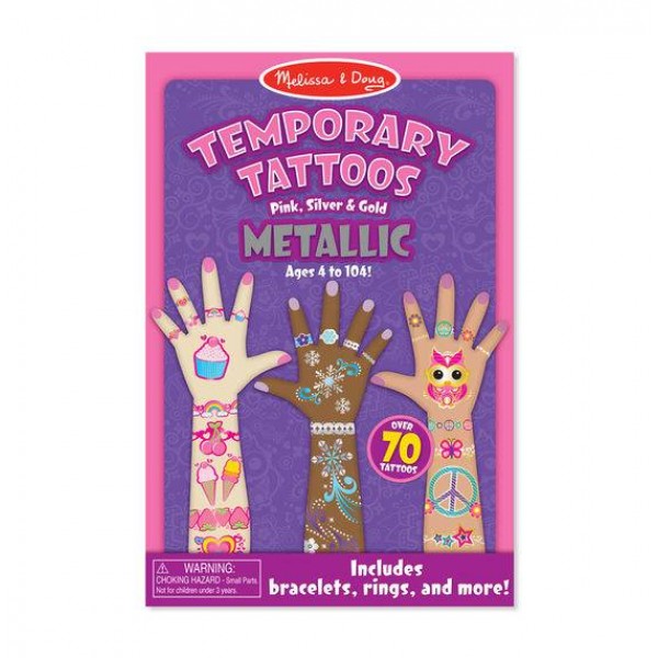 

Мои первые временные татуировки Металлик 130 шт Tattoo Metallic Melissa & Doug