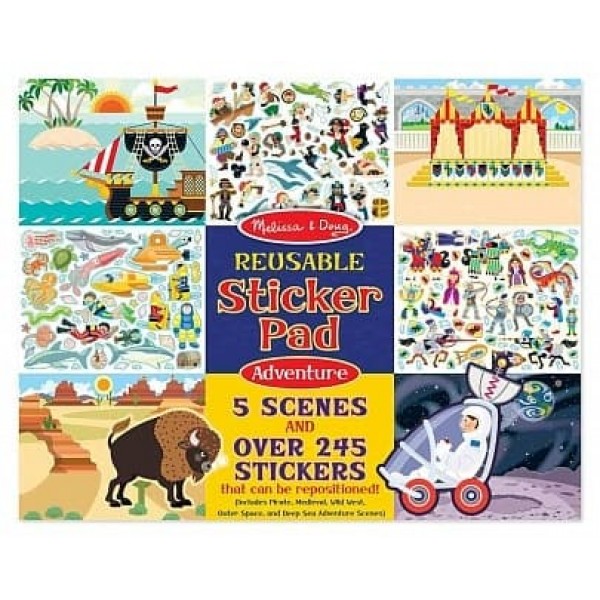 

Набор многоразовых наклеек Приключения Reusable Sticker Pad Adventure Pad Melissa & Doug