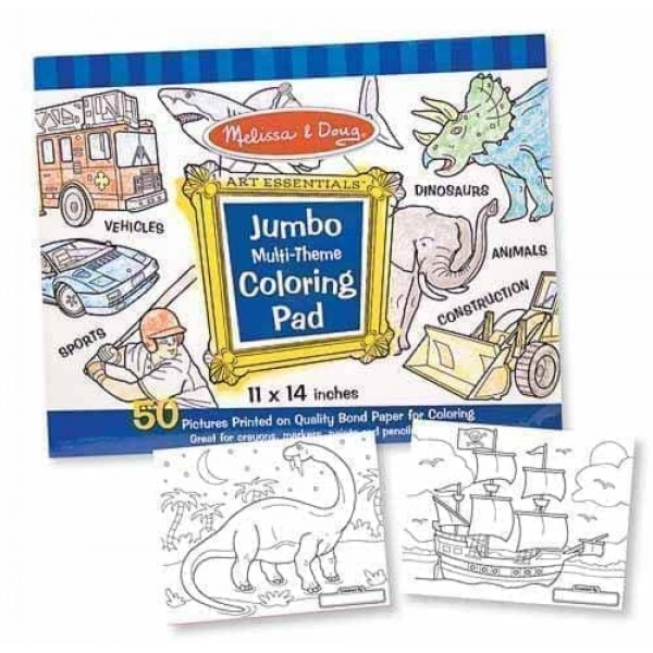 

Альбом раскрасок для мальчиков Jumbo Coloring Pad Blue Melissa & Doug