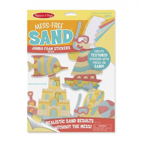 

Объемные блестящие наклейки Пляж Jumbo Foam Stickers - Beach Melissa & Doug