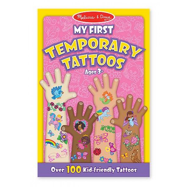 

Мои первые временные татуировки Розовые 100 шт My First Temporary Tattoos Pink Melissa & Doug