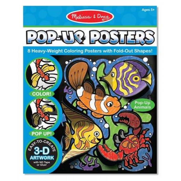 

3-D раскраска Животные Pop-Up Posters Animals Melissa & Doug