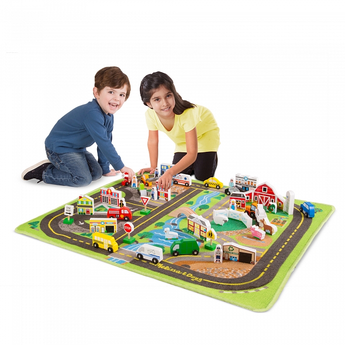 Melissa and doug deluxe road rug store play set