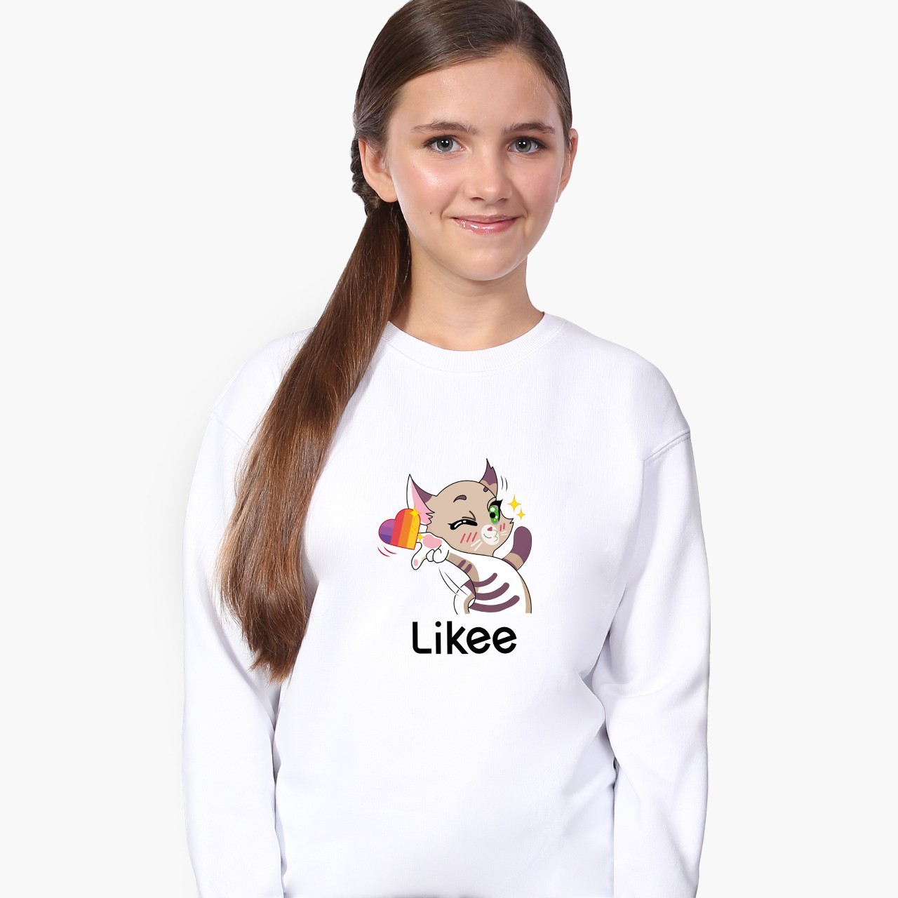 

Свитшот для девочек Лайк (Likee) (9509-1032) 122-128 см Белый