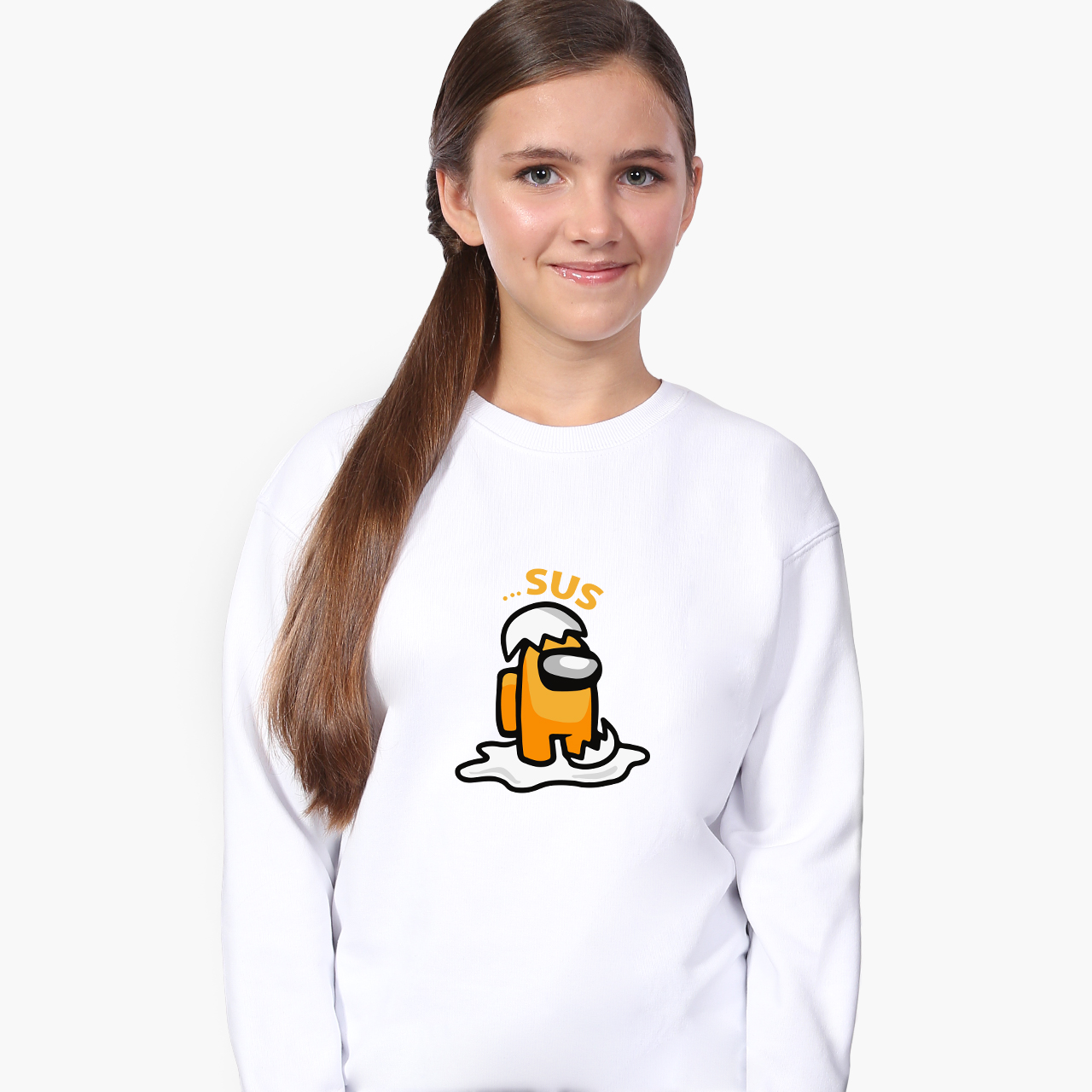 

Свитшот для девочек Амонг Ас Мистер Яйцо (Among Us Mister egg) (9509-2597) 158-164 см Белый