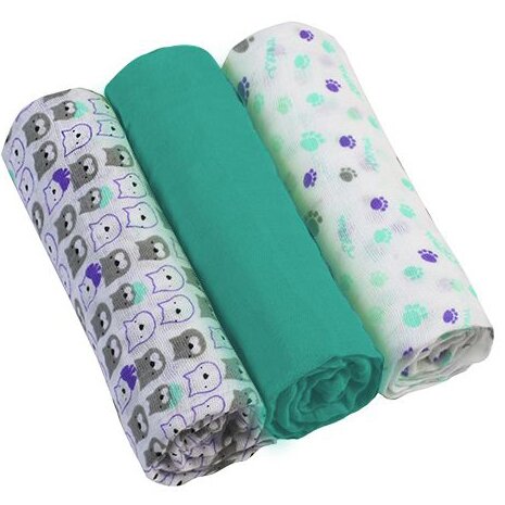 

Муслиновые пеленки BabyOno Cупермягкие 3 шт. Бирюзовые (348/05)