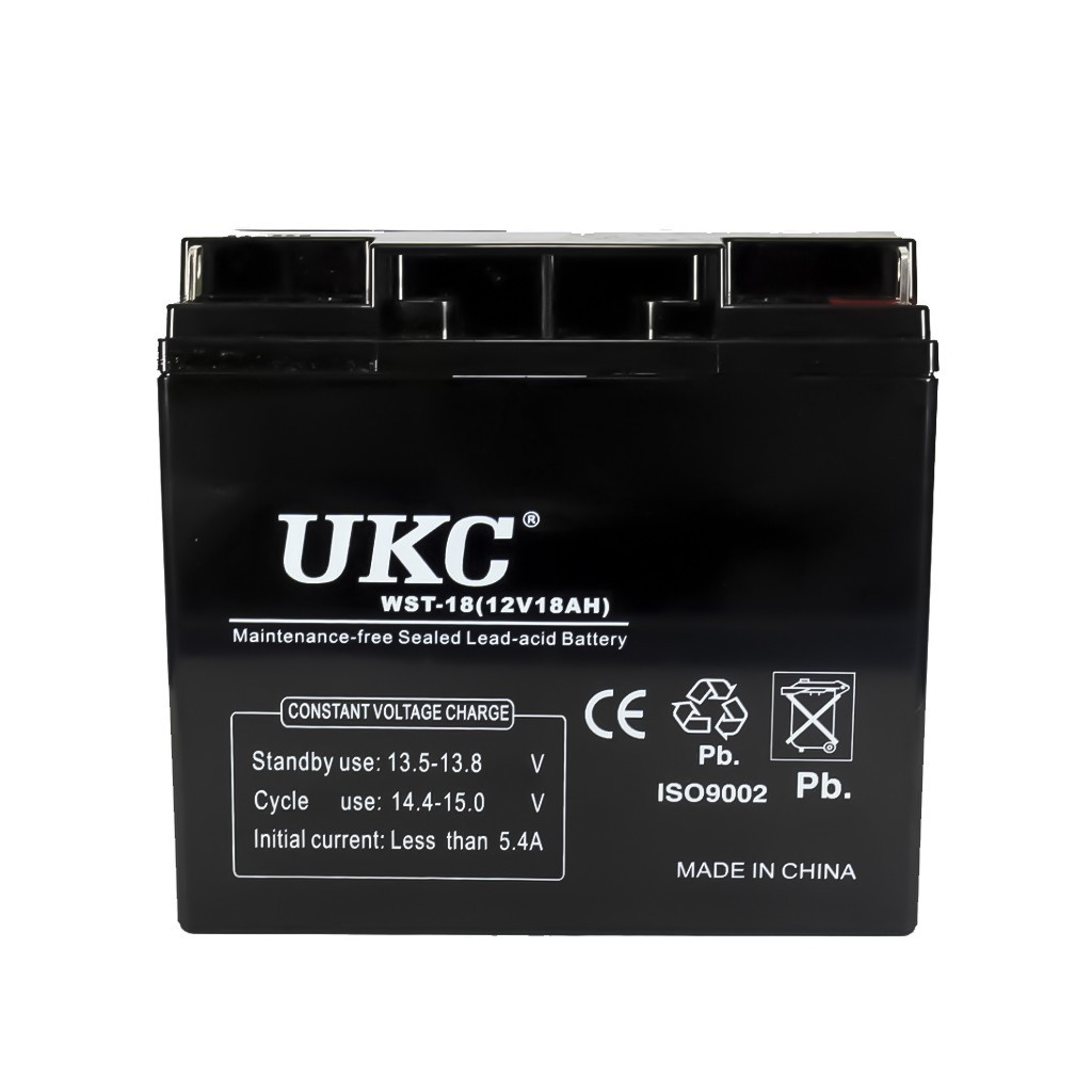 Aккумулятор для бесперебойника AGM Battery UKC WST-18 5.4A 12V 18Ah акб для  солнечных батарей та ИБП (1009040-Black) – фото, отзывы, характеристики в  интернет-магазине ROZETKA от продавца: Столица Покупок | Купить в Украине: