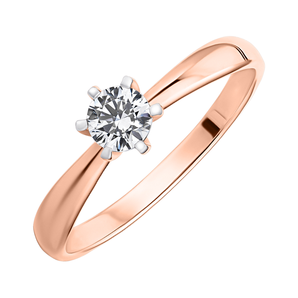 

Кольцо из красного золота с фианитом S Zirconia 000122760 16.5 размера