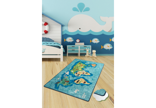 

Коврик в детскую комнату Chilai Home MAP MAVI 100*160