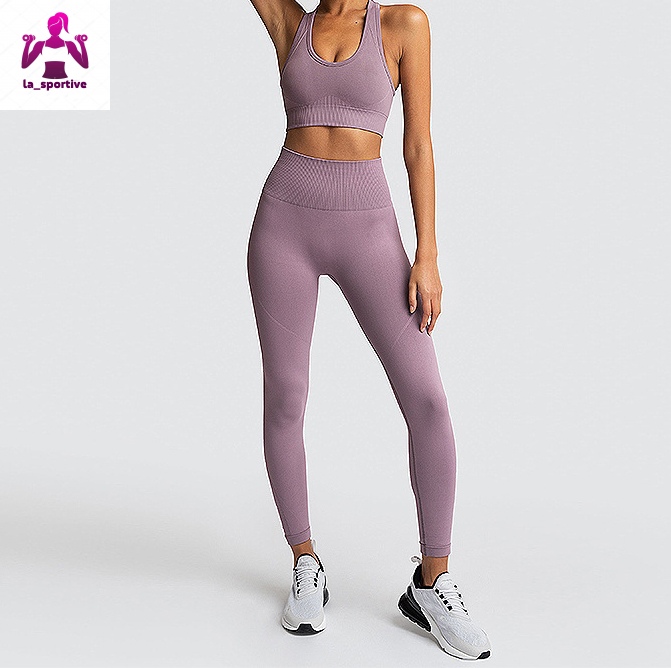 

Женский спортивный комплект La_sportive (Лосины и топ) L Lilac