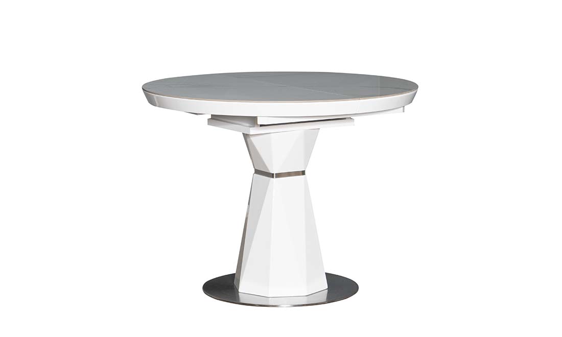 

Стол Раунд керамика Раскладной 1000/1300х1000х760 белый