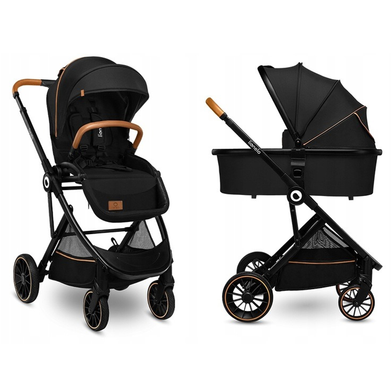 

Универсальная коляска 2в1 Lionelo RIYA Back Onyx