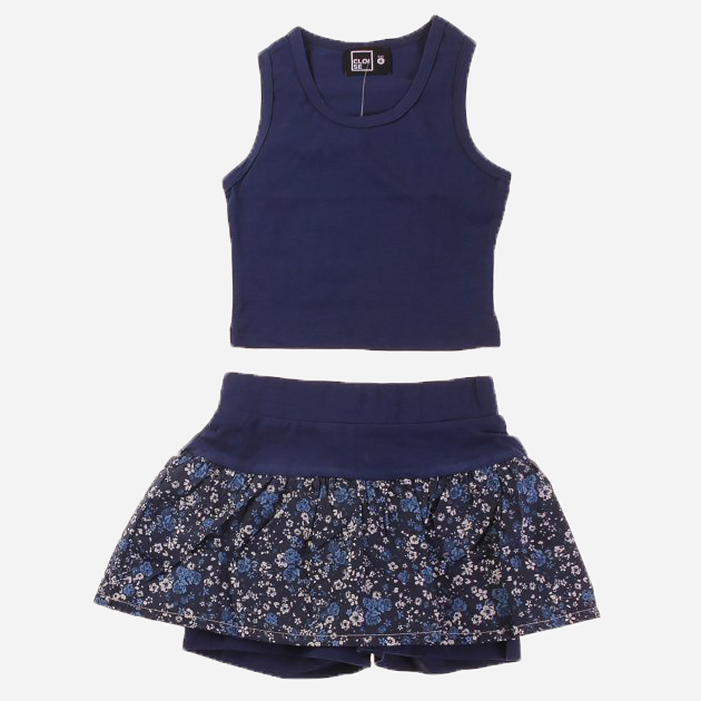 

Костюм (топ + юбка-шорты) Cloise CLO214001 152 см Синий
