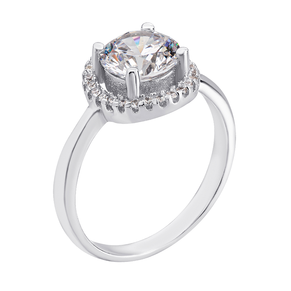 

Серебряное кольцо с фианитами 000134423 000134423 17.5 размера