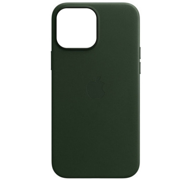 

Кожаный чехол Leather Case (AAA) для Apple iPhone 13 Pro Max (6.7") (Темно-зеленый)