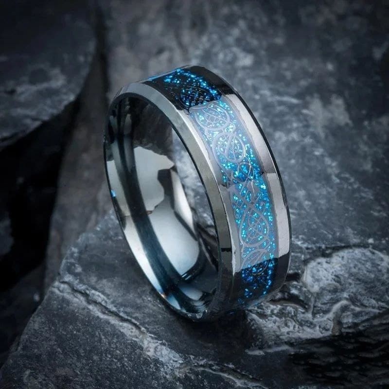 

Кольцо Stainless Steel с драконом 8 мм 19 Черное