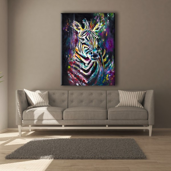 

Картина на холсте Животные Zebra Art 90х120 см.