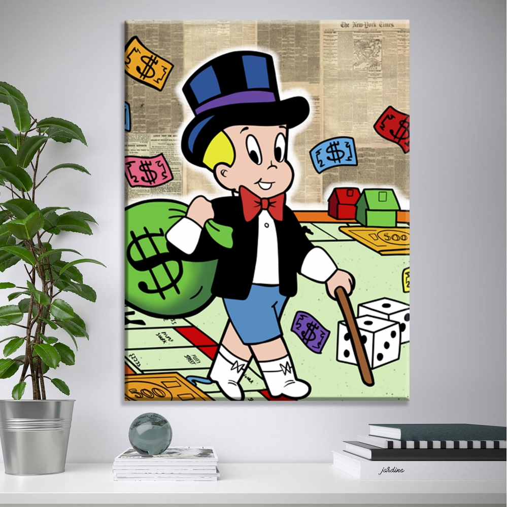 

Картина на холсте Деньги Richie Rich 75х100 см.