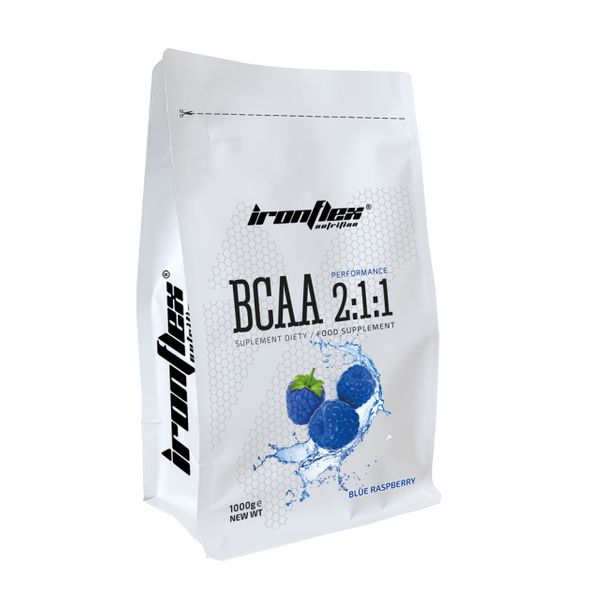 

БЦАА Iron Flex BCAA 2:1:1 1000 грамм Голубая малина