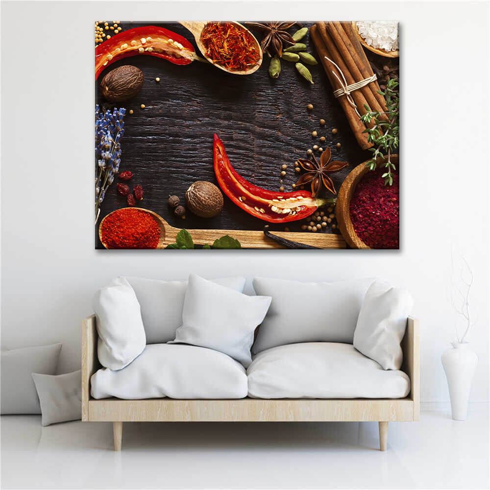 

Картина на холсте Для кухни Spices 45х60 см.