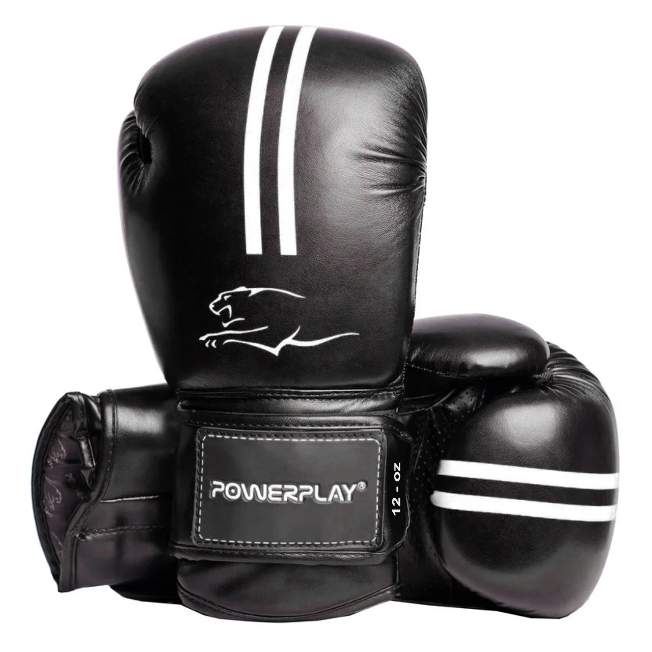 

Боксерские перчатки PowerPlay 3016 черно-зеленые 12 унций