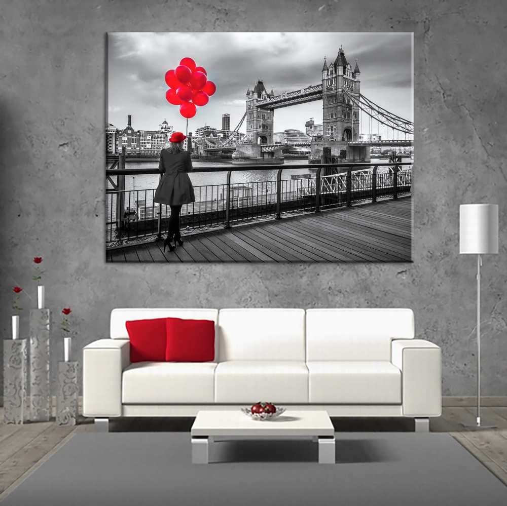 

Картина на холсте Для дома Red Ballons 75х100 см.