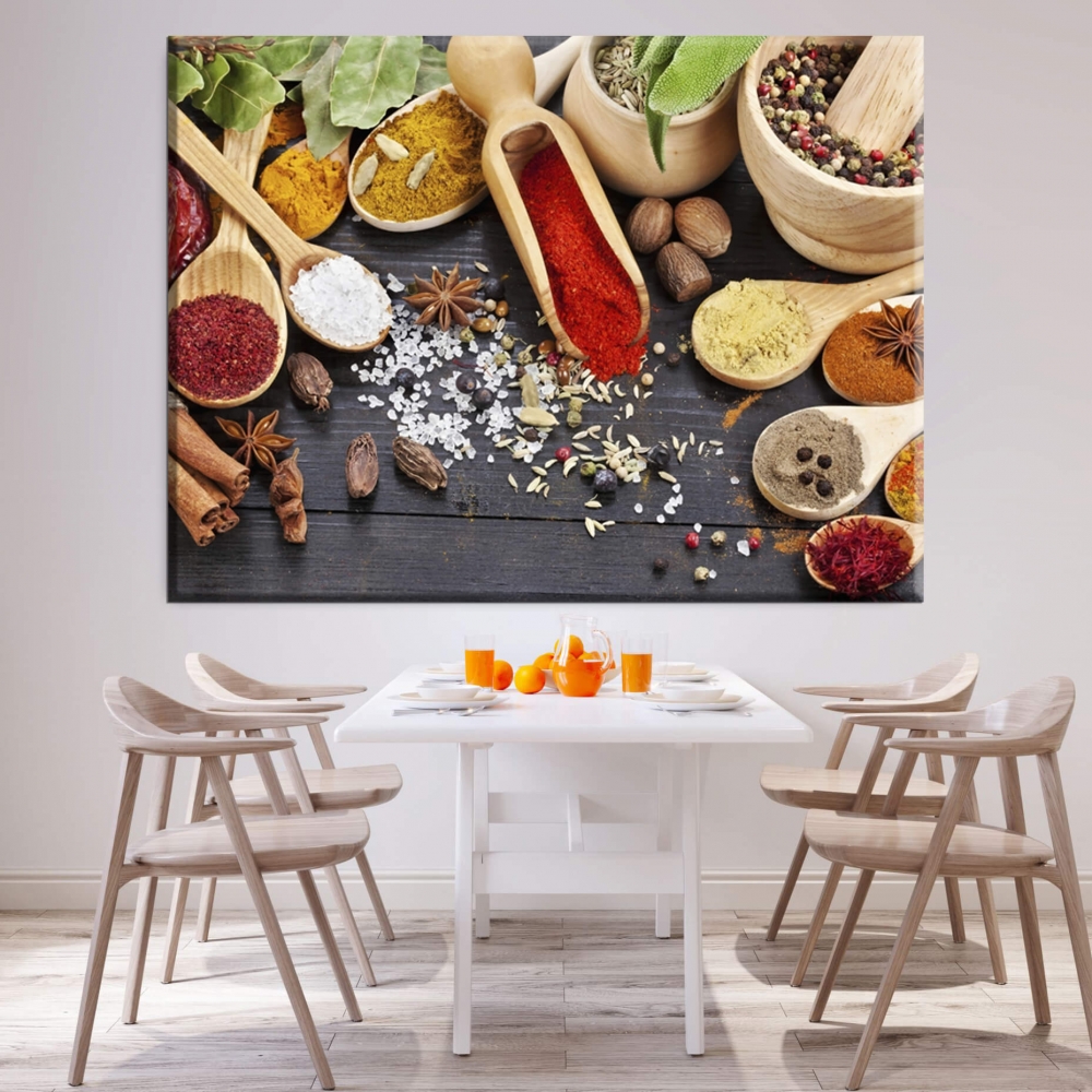 

Картина на холсте Для кухни Salt&Pepper 90х120 см.