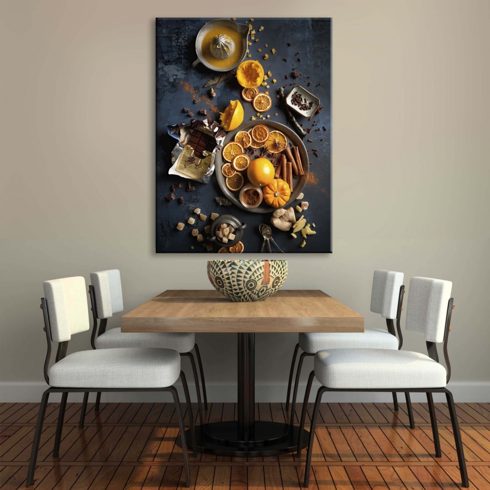 

Картина на холсте Для кухни Orange 75х100 см.